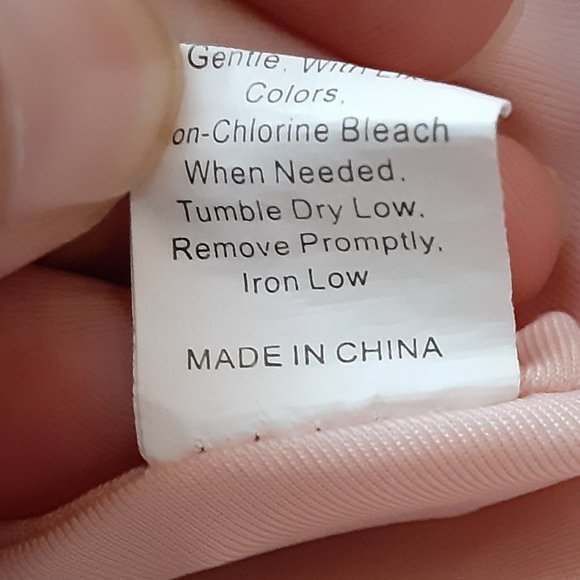 NWOT Pale Blush Pink High Waist Hi Cut Bikini Bottoms - Picture 6 of 6